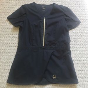 Jaanuu Black Scrub Top Sz small